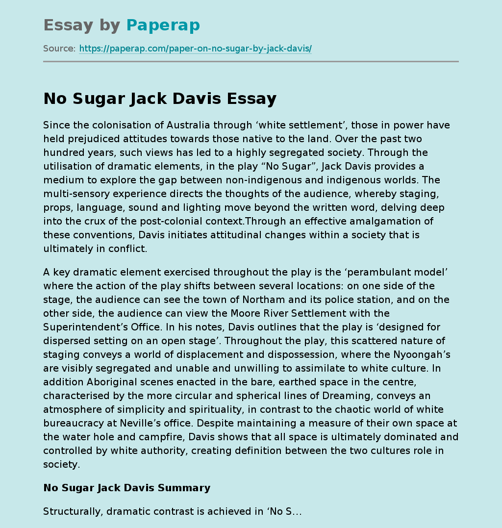 No Sugar Jack Davis