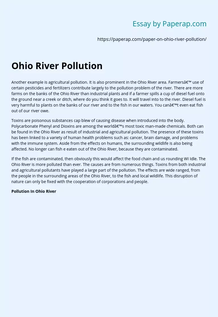 Ohio River Pollution