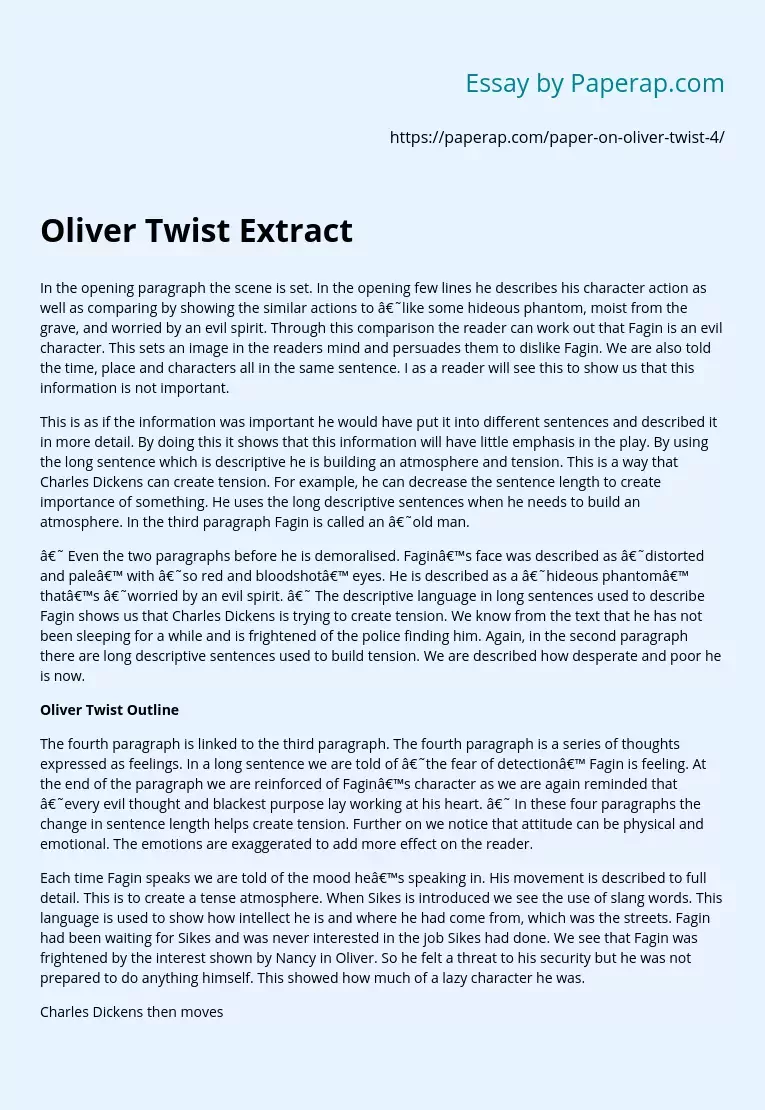 Oliver Twist Extract