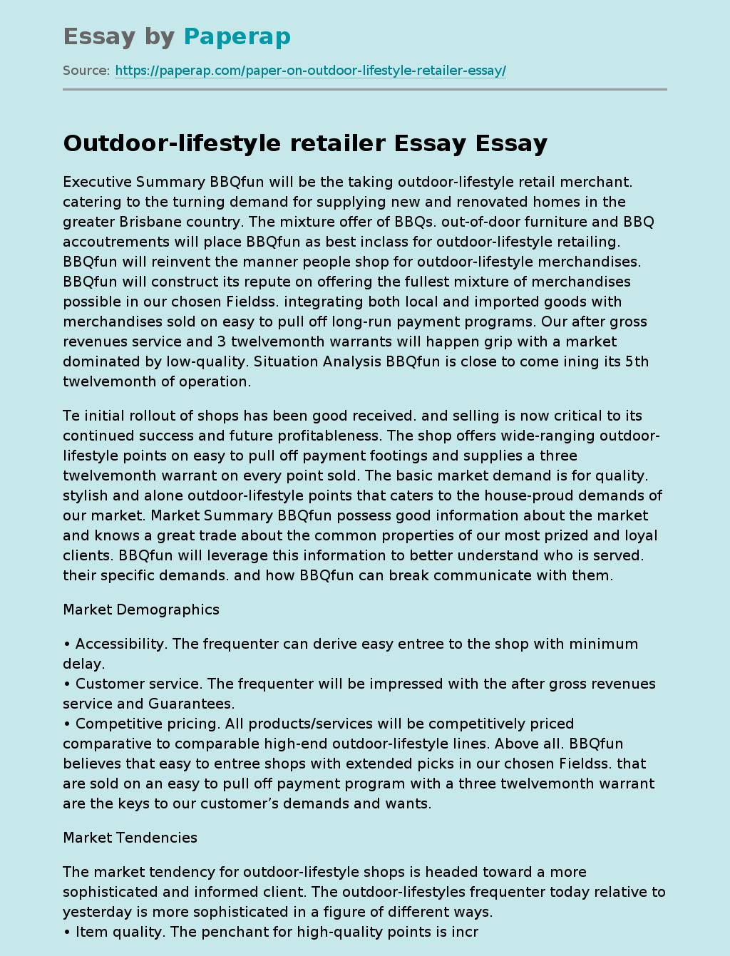 Outdoor-Lifestyle Retailer Bbqfun