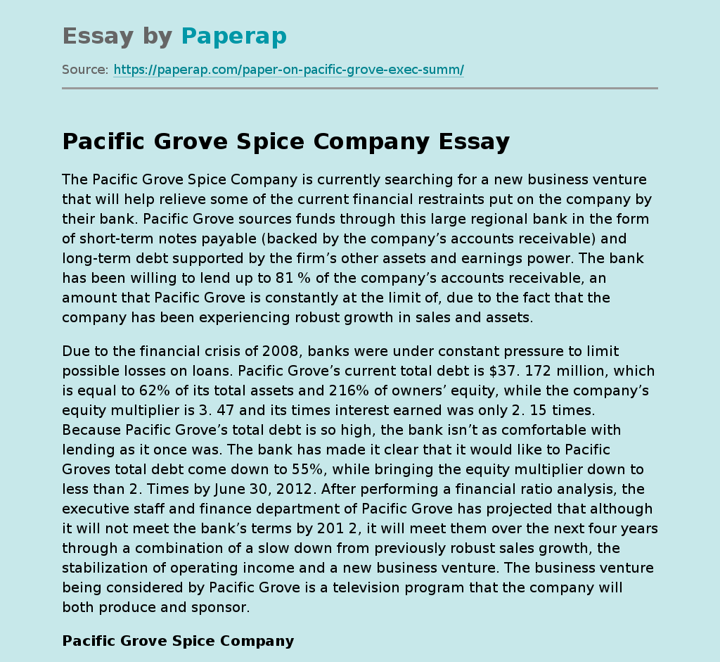 Pacific Grove Spice Company