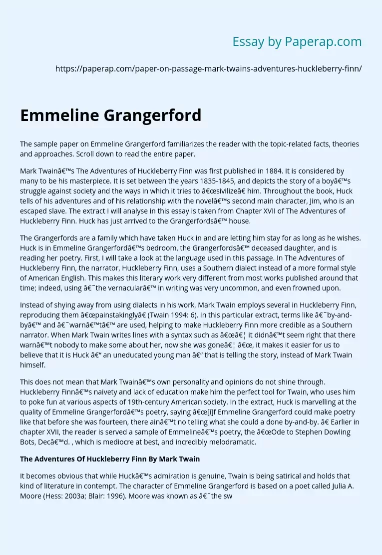 Emmeline Grangerford