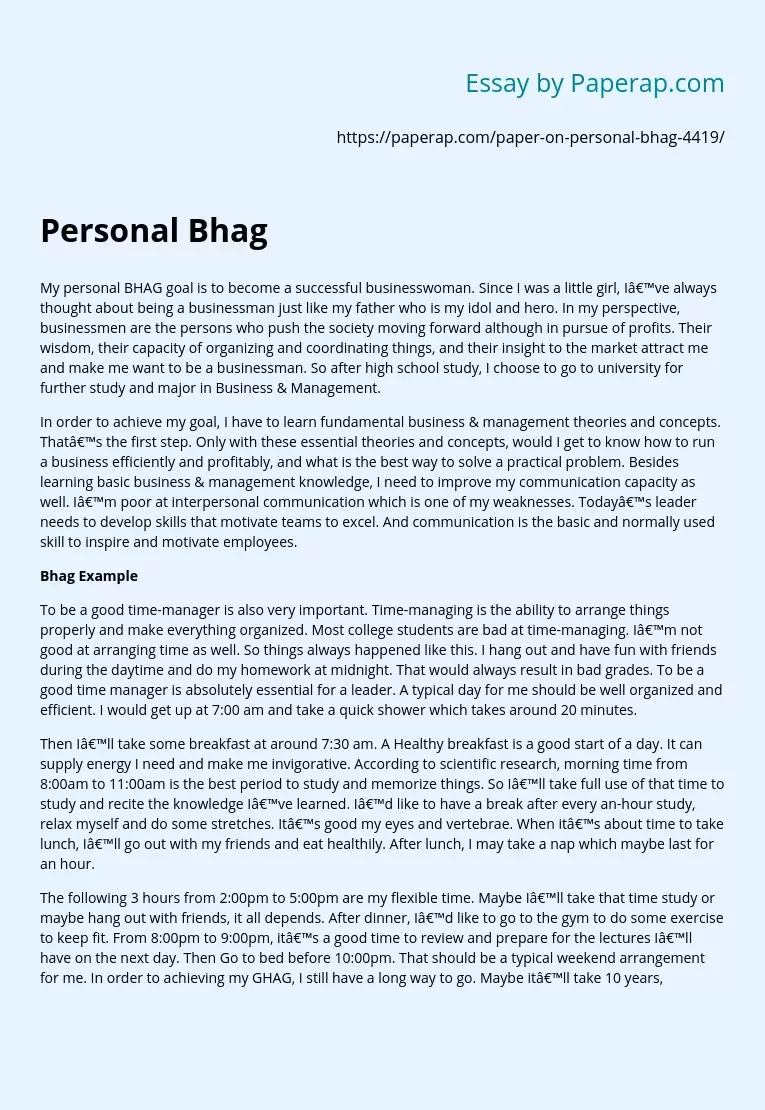 Personal Bhag