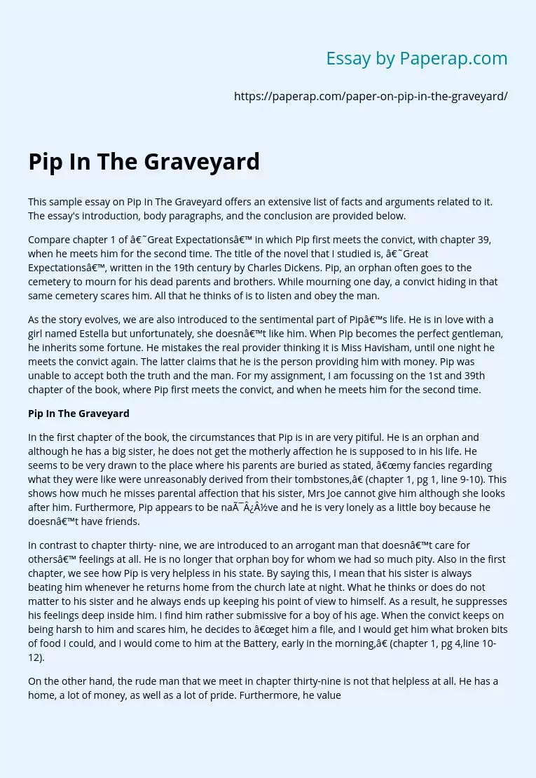 Pip In The Graveyard