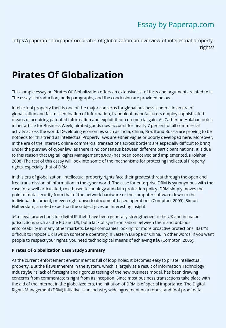 Pirates Of Globalization