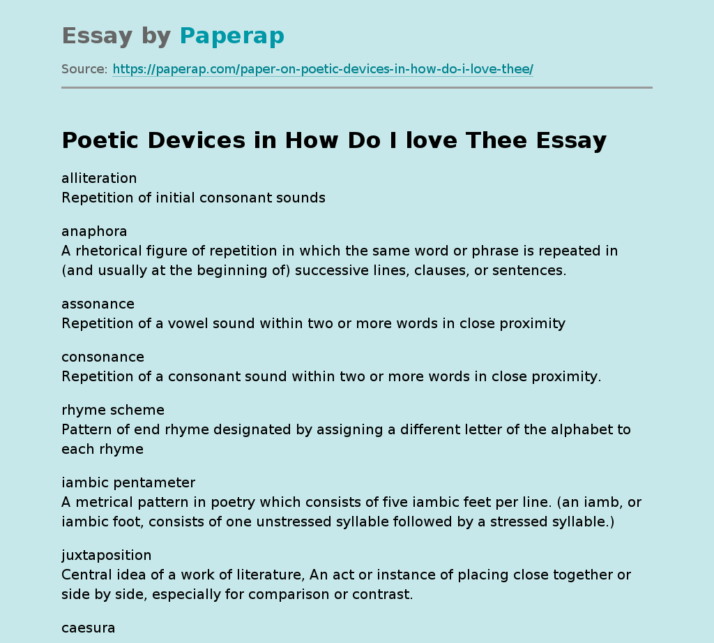 poetic devices in an essay on criticism