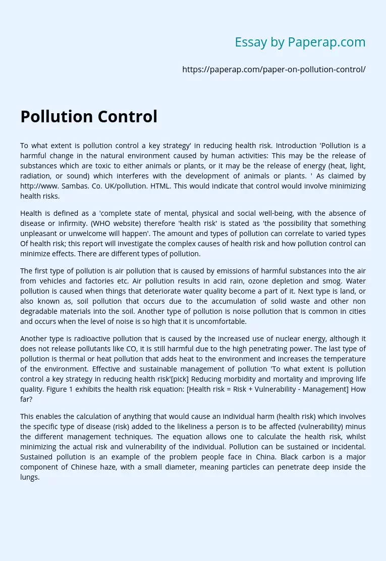 What Are the Types of Pollution