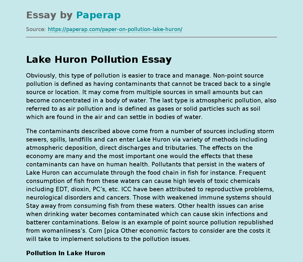 Lake Huron Pollution