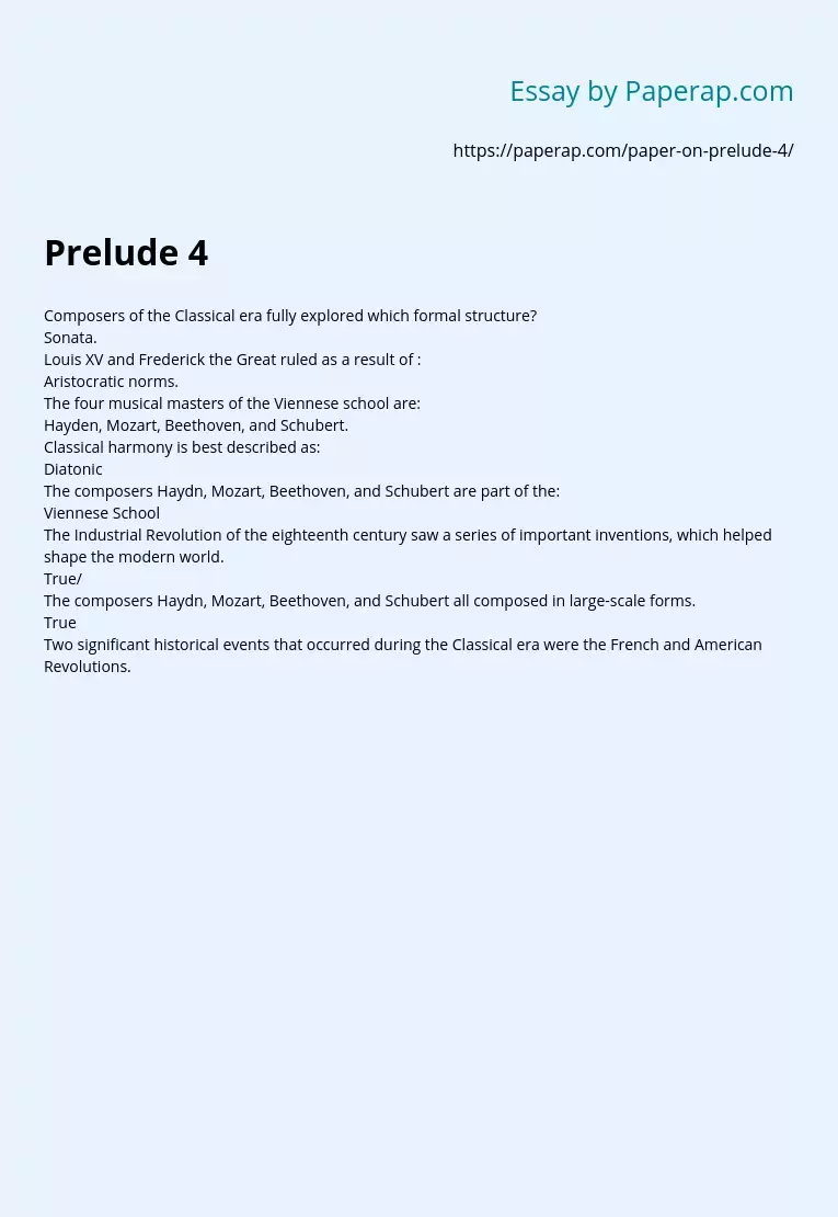 Prelude 4