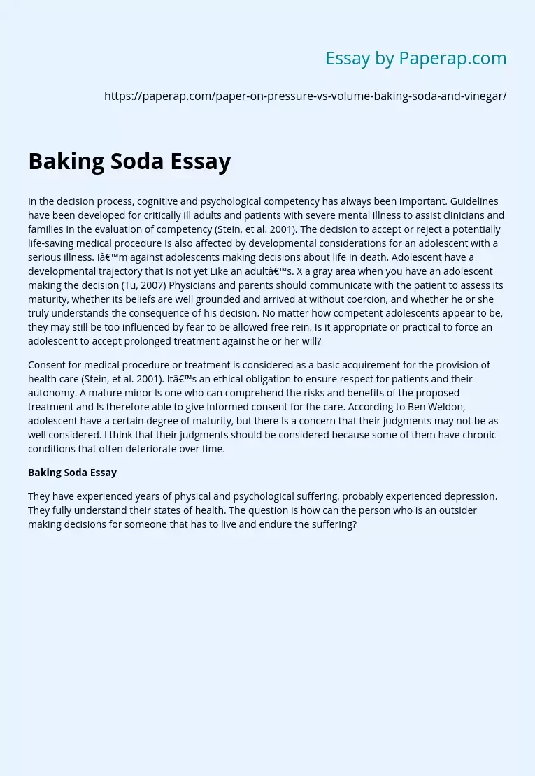 Baking Soda Essay