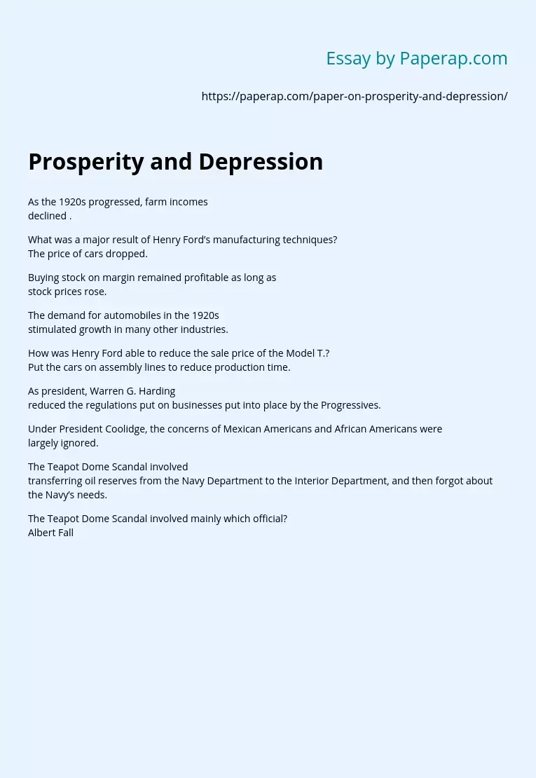 prosperity-and-depression-free-essay-example