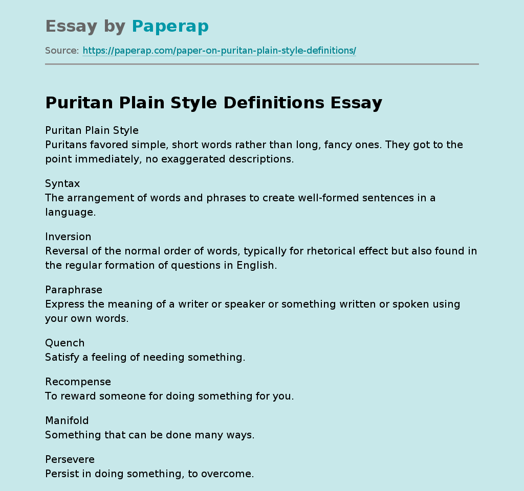 Puritan plain Style Definition Ancient greek dress pattern