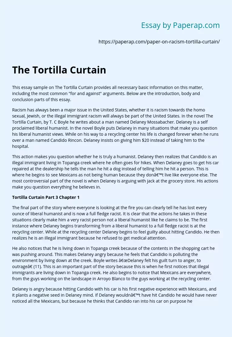 tortilla curtain chapter 1