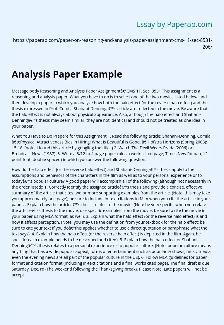 how to write an issue analysis paper