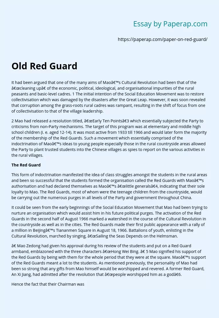 Red Guards Revolution Mao