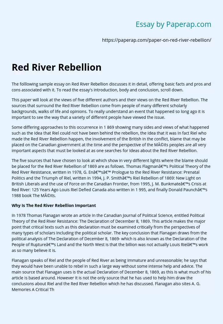 Red River Rebellion
