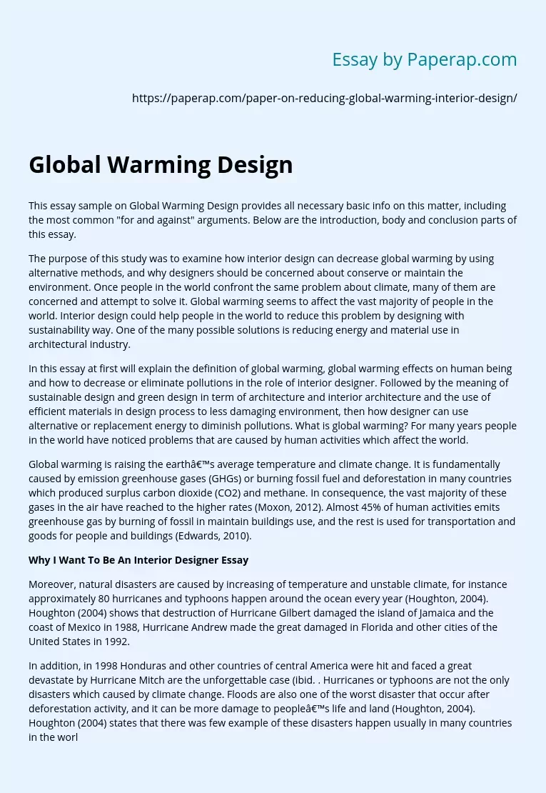Global Warming Design