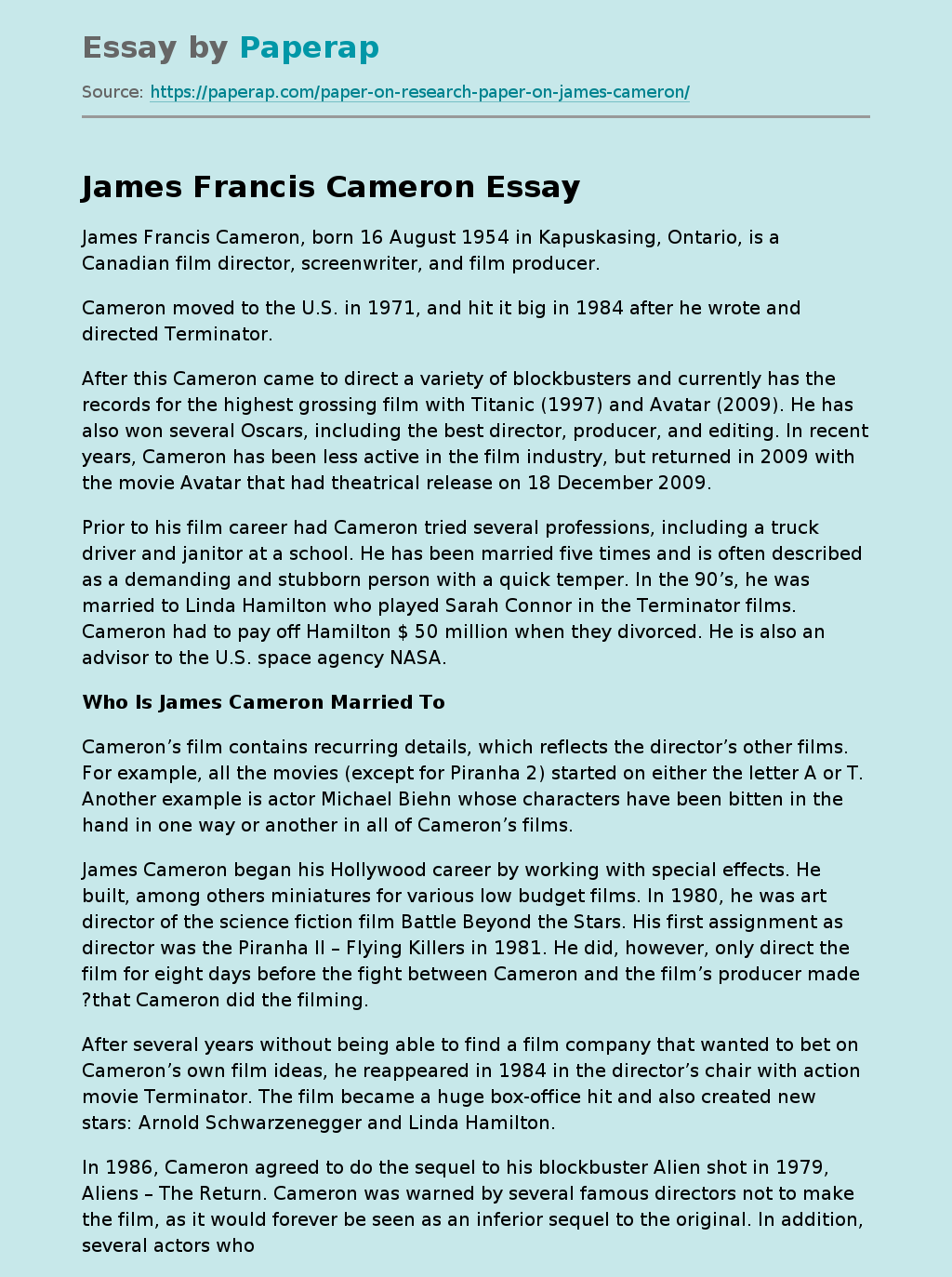 James Francis Cameron