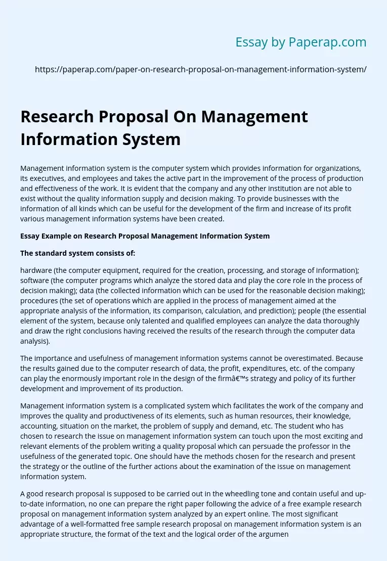 system proposal sample