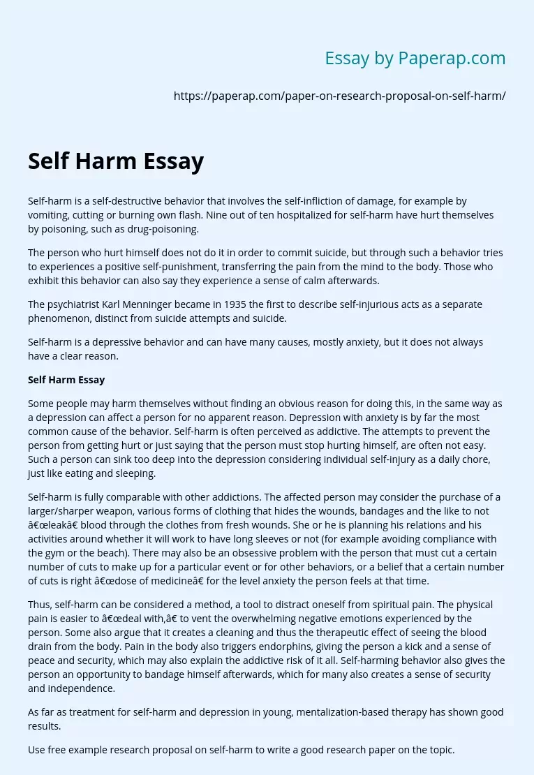 Is Self-Harm an Addiction