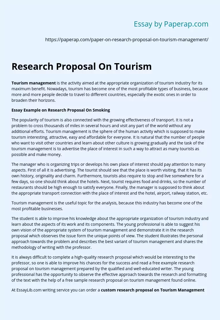 research topic ideas for tourism students