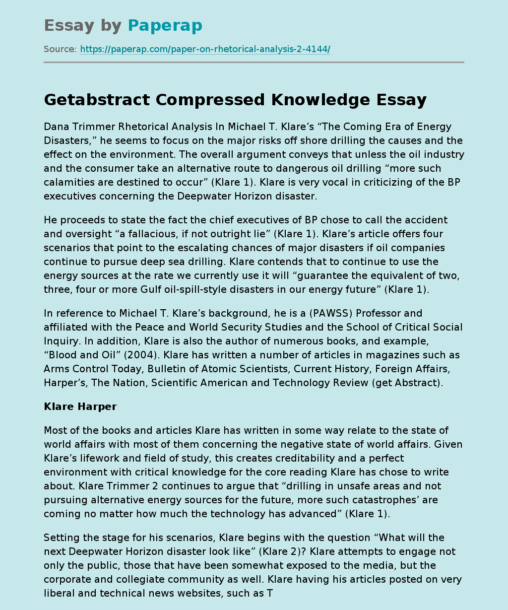 Getabstract Compressed Knowledge