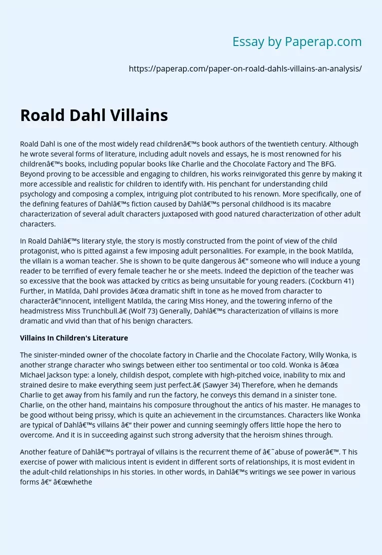 Roald Dahl Villains