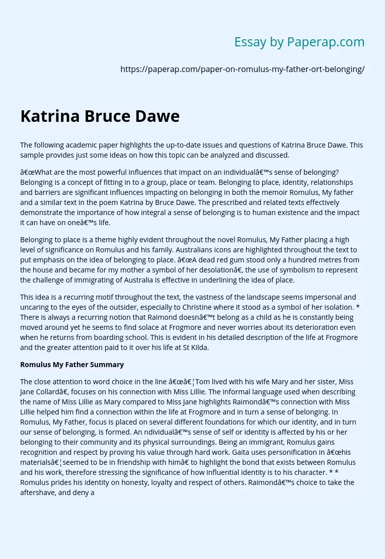 Katrina Bruce Dawe