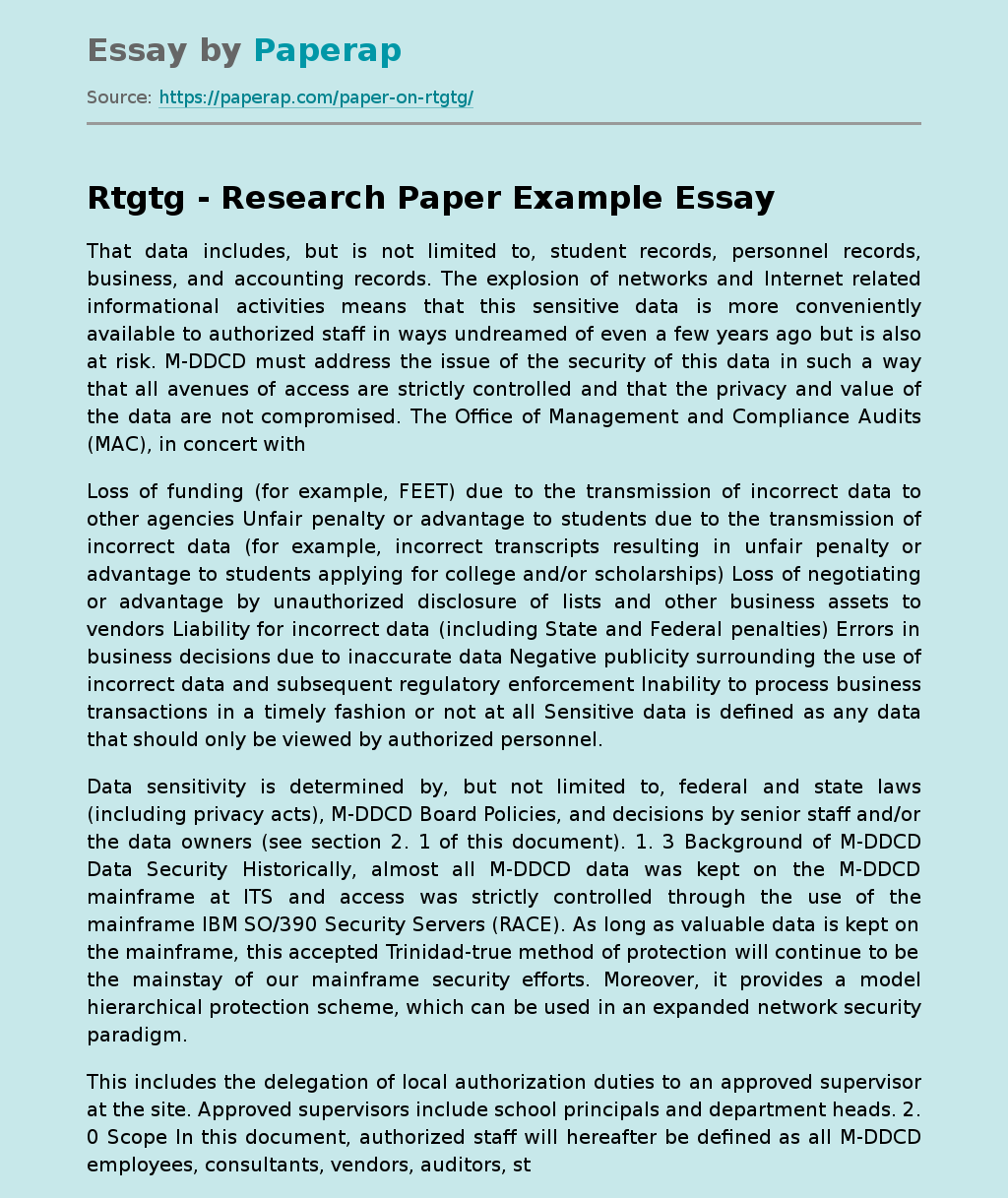 Rtgtg - Research Paper Example