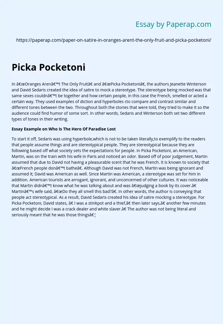 Picka Pocketoni