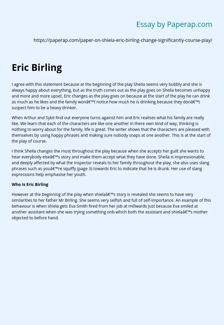 Eric Birling