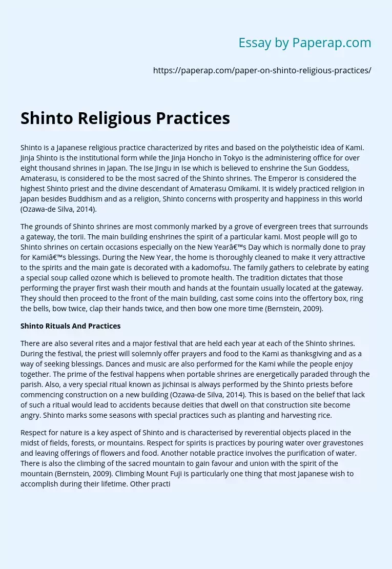 Shinto Religious Practices