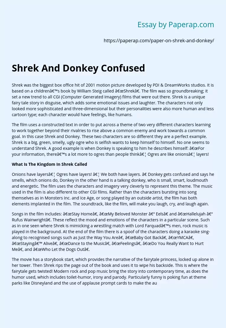 Shrek And Donkey Confused