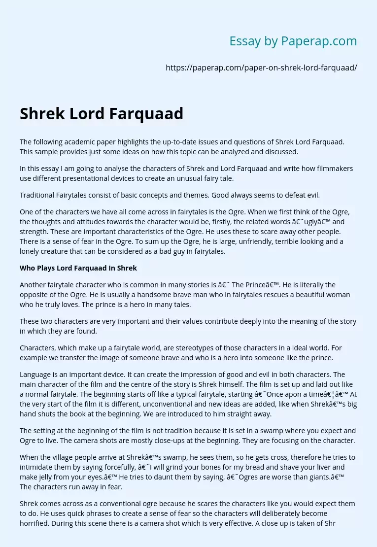 Shrek Lord Farquaad