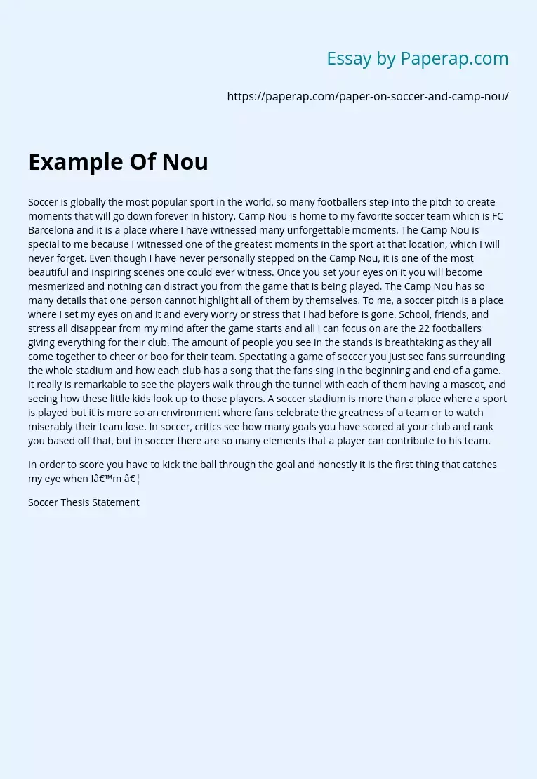 Example Of Nou