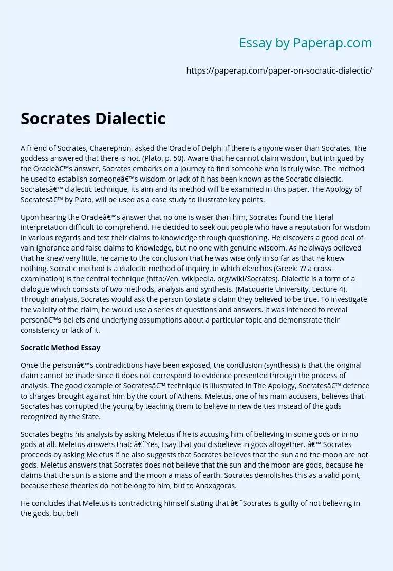 Socrates Dialectic