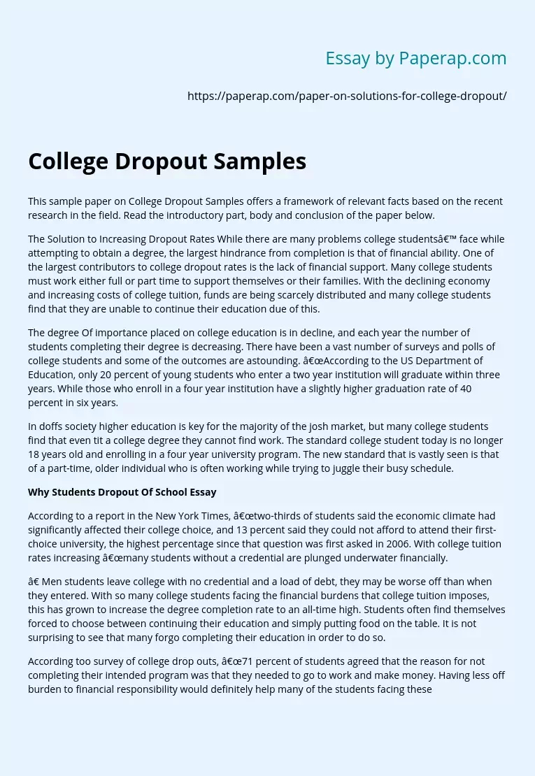 college-dropout-samples-free-essay-example