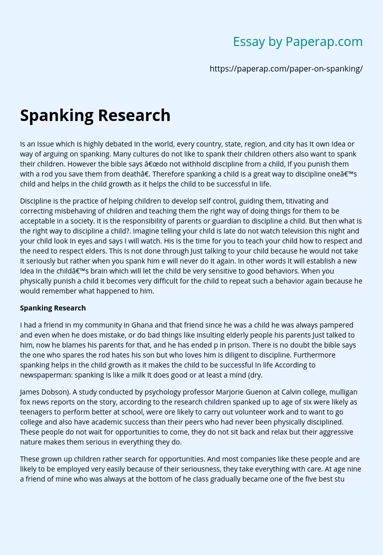 Spanking Research