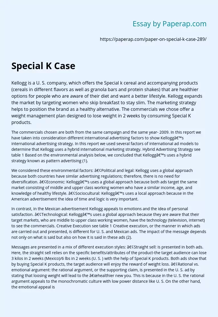 Special K Case