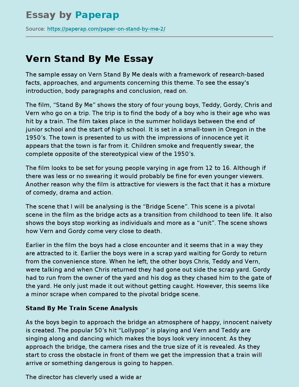 Vern Stand By Me