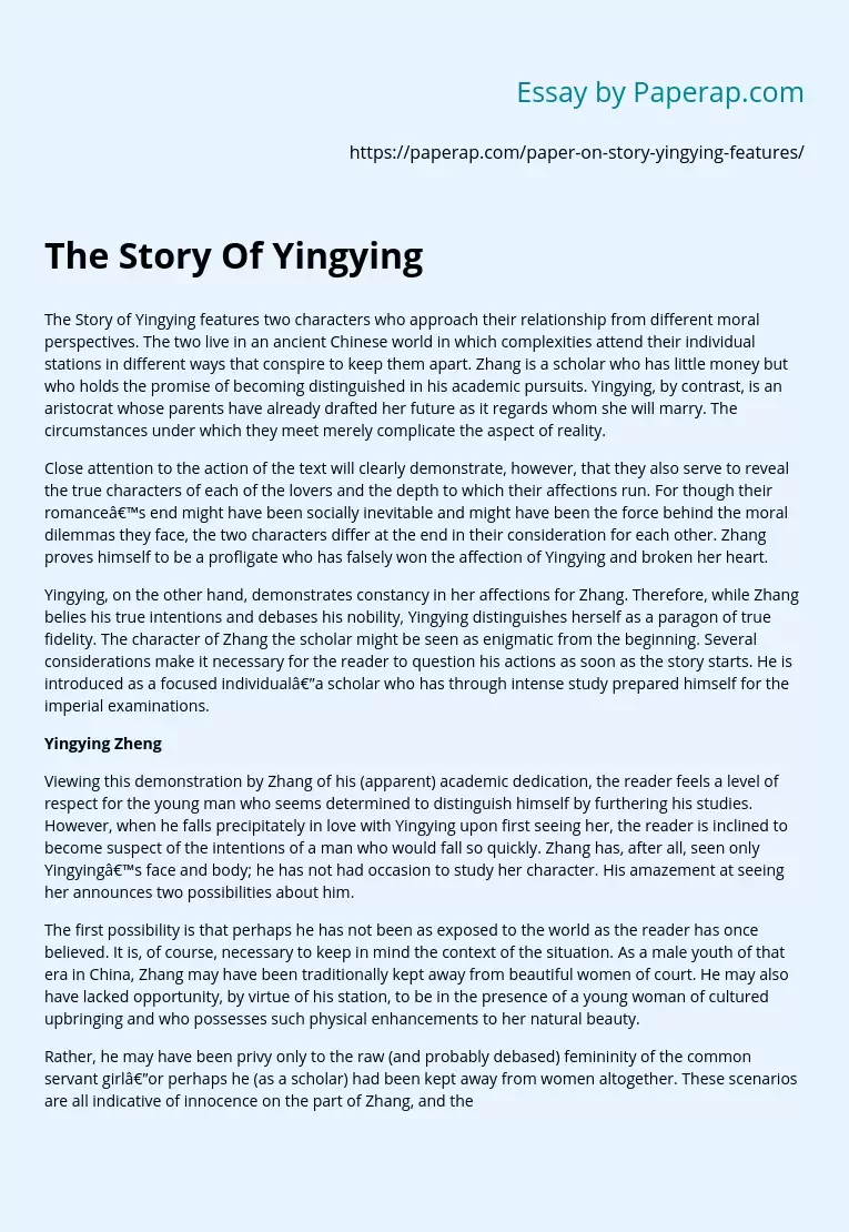 The Story Of Yingying