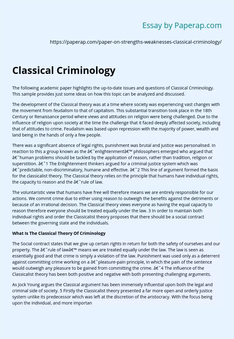 criminology essay topics
