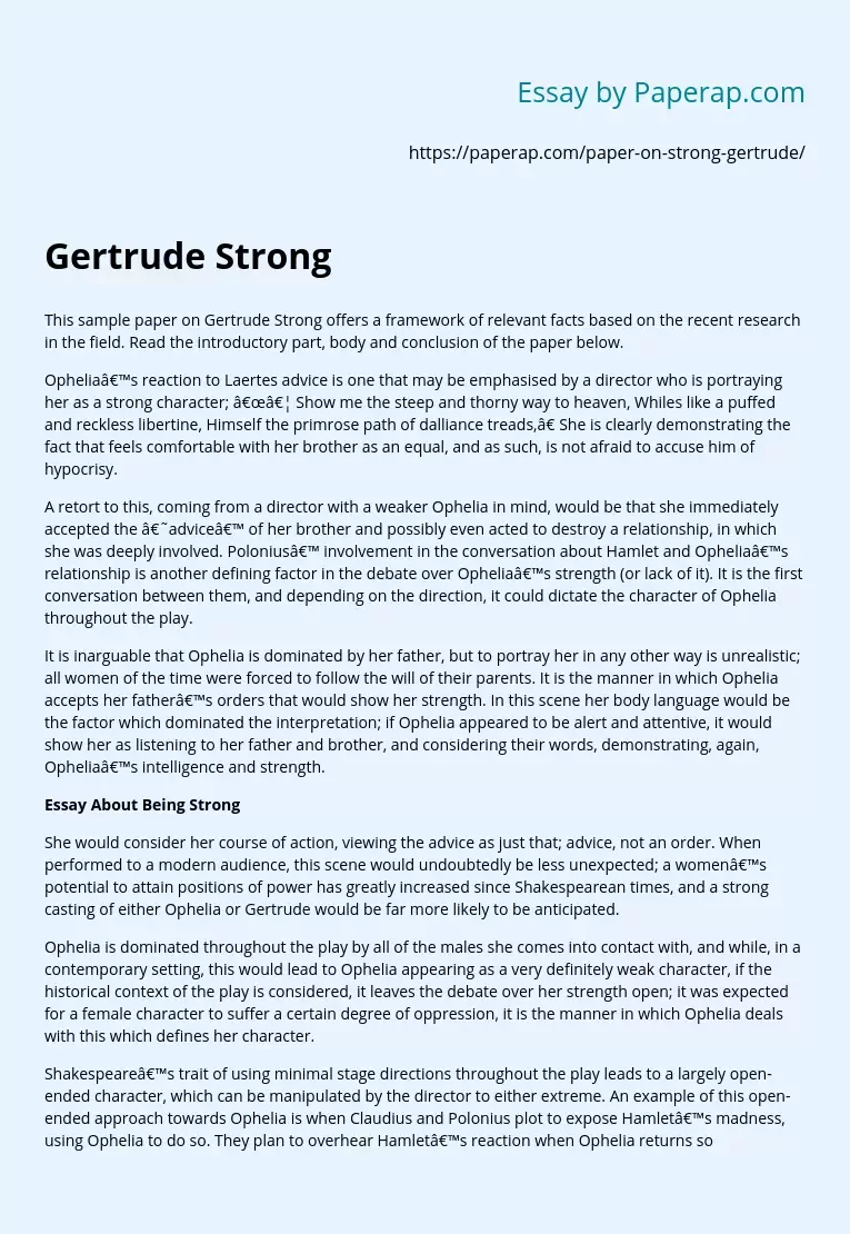Gertrude Strong