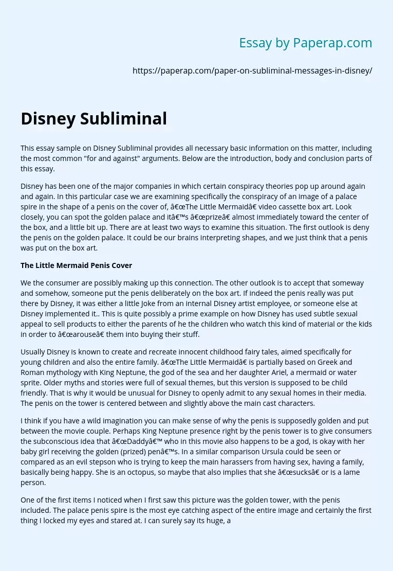 Disney Subliminal
