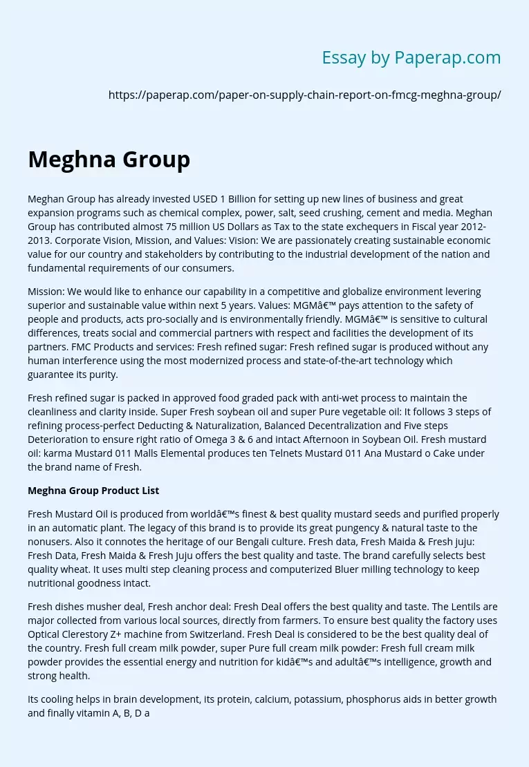 Meghan Group Invests USED 1 Billion for Expansion Programs