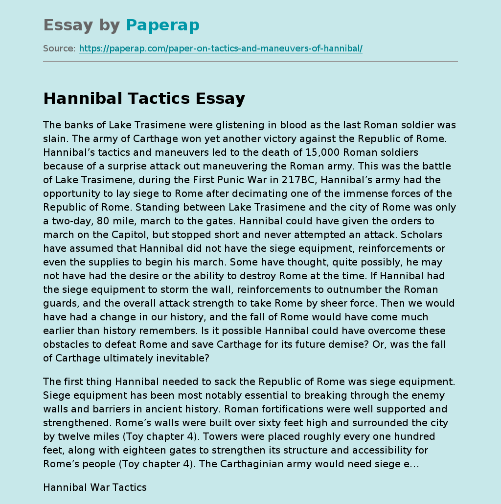 Hannibal Tactics