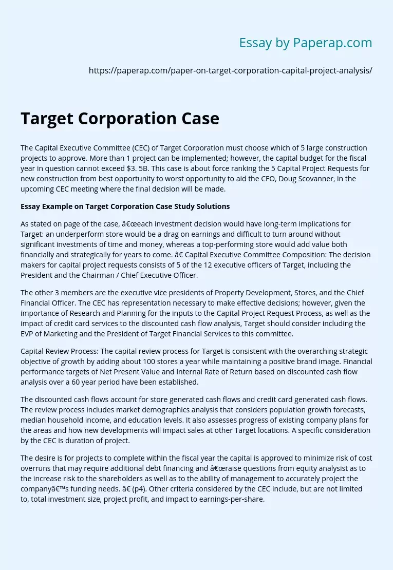Target Corporation Case