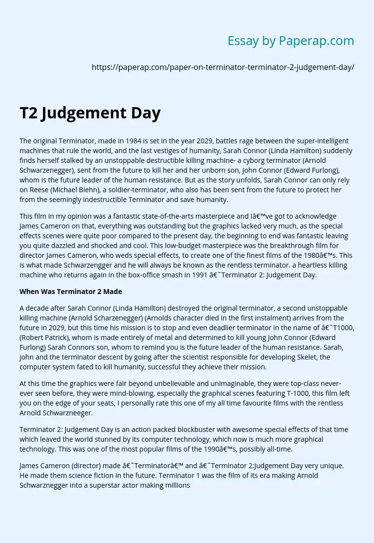 T2 Judgement Day