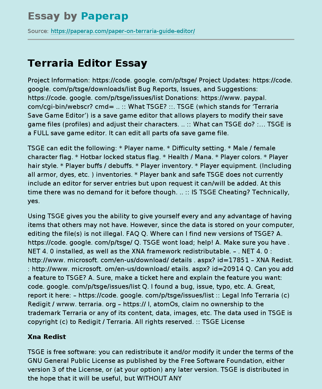 Terraria Editor