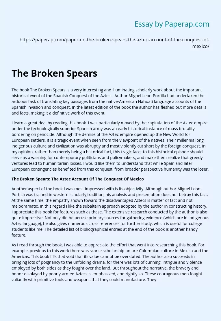 What I Learned From The Broken Spears